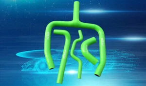Silicone Radiator Hose For KAWASAKI KXF250 KX250F 2009 2010 11 12 13 14 15 Green - Imagen 1 de 5