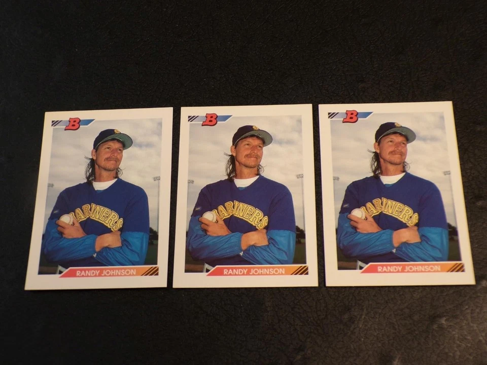 Bowman #178 1992 ¡lote de 3 tarjetas Randy Johnson! ¡MARINEROS! HOF! Foto 1 de 1