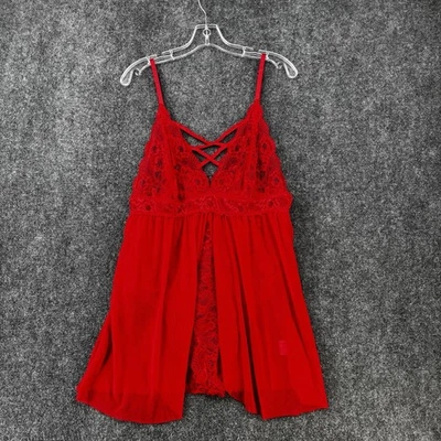 Avidlove Red Lace Sexy Nighty Sheer Adjustable Women’s Plus Size 20 Babydoll - Image 1 of 4