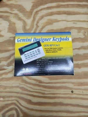 Napco Gem-Rp1cae2 无线入侵键盘,5-7/8 英寸 W,液晶屏 — 第 1/2 张图片