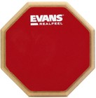 Evans RealFeel 2-sided Practice Drum Pad - 6-inch, Sweetwater Exclusive Red