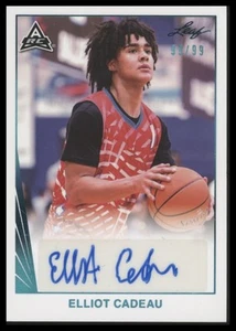 ELLIOT CADEAU #/99 Auto - 2021 Leaf Memories 1990 Autograph PLATINUM RC - Picture 1 of 2