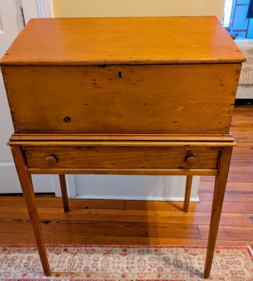Slant Front Antique Oak School/Clerk Desk - Image 1 of 4