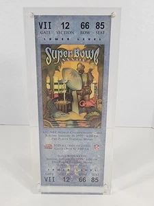 1999 NFL Super Bowl XXXIII Ticket : Falcons Vs Broncos (Encased) Official Promo - Picture 1 of 4