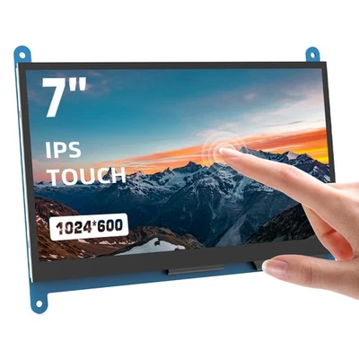 Mini 7in IPS LCD Touchscreen HDMI Monitor for PC Raspberry Pi 4 PS5/4 Monitor - Image 1 of 4