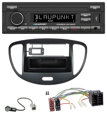 Blaupunkt USB DAB MP3 Bluetooth Autoradio für Hyundai i10 (2008-2013) schwarz - Bild 1 von 4