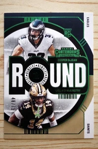 2024 Panini Contenders numeri rotondi Cooper DeJean, Kool-Aid McKinstry verde /75 - Foto 1 di 3