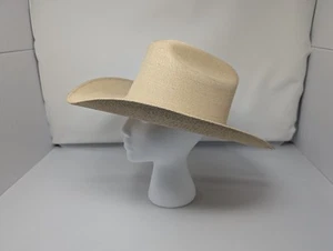 Vintage echt mexikanischer Palmen Natur Stroh Hut Cowboy Western 500x Größe 7 - Bild 1 von 11