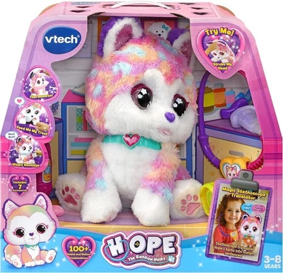 Vtech Hope Rainbow Husky Interactive Plush Pet 100+ Sounds & Motions New Xmas 3+ - Image 1 of 4
