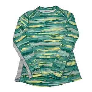 Simms Solarflex Sun Shirt Womens XS Green UPF 50 Fishing Long Sleeve Performance - Picture 1 of 8