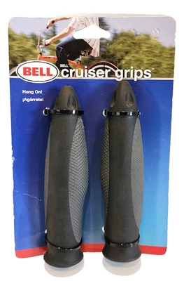 НОВЫЕ ручки Bell Cruiser для велосипедных рулей, эргономичная форма, черные/серые - Изображение 1 из 4