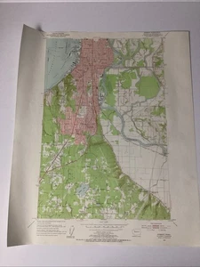 Everett Quadrangle Washington 1955 USGS Topographical Map 7.5 Department Int - Bild 1 von 8