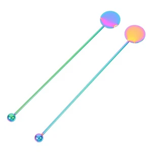 2 Pcs Swizzle Stick Beverage Stirring Sticks Cocktail Picks Stirrer - Picture 1 of 12