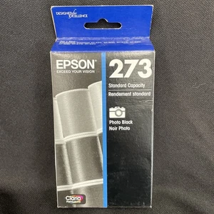 Epson 273 Photo black Ink Cartridge T273120  New - Picture 1 of 4