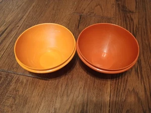 2er Set Vintage Tupperware verschachtelte Pastellschüsseln Erntefarben 233 ohne Deckel - Bild 1 von 9