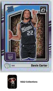 2024-25 Donruss Optic #290 Devin Carter Rated Rookie Prizm Sacramento Kings - Picture 1 of 2