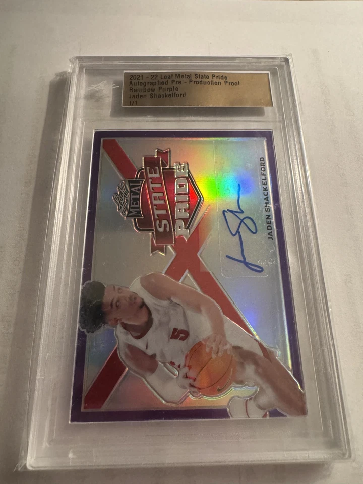 2021 Leaf Metal State Pride Rainbow Purple Jaden Shackelford Auto Proof 1/1 RC - Image 1 of 1