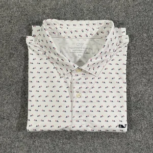 Vineyard Vines Herren XXL Shirt weiß All Over Print Polo Performance Stretch Golf - Bild 1 von 8