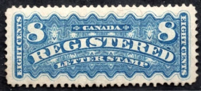 CANADA 1876 REGISTRATION STAMP SC. #F3 MINT HINGED PART GUM FRESH COLOR - Image 1 of 2