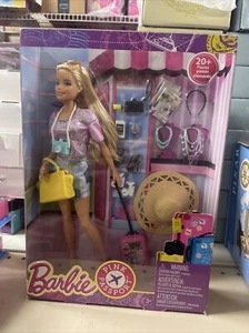 2015 Barbie Pink Passport Travel doll w/ accessories NIB DMR45 - Picture 1 of 3