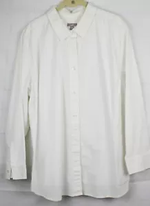 J Jill Baumwoll-Stretch-Shirt, Größe 2X, weiß - Bild 1 von 3