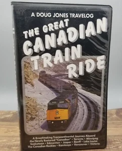 The Great Canadian Train Ride VHS Tape Clamshell Doug Jones 80 min Travelog - Picture 1 of 4