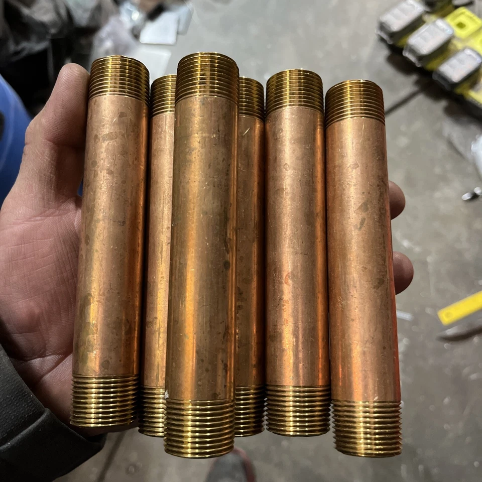 (6) 33326-12-6 Brass Pipe Nipple Male 3/4 NPT to Male 3/4 NPT x 6" - Image 1 of 4