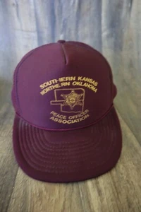 VTG Cap OKAHOMA Kansas PEACE OFFICERS ASS. Foam MESH Trucker Hat  #5 - Picture 1 of 3