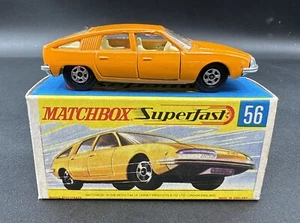 Vintage Lesney Matchbox Superfast #56 ORANGE BMC 1800 PINNFARINA Original Box - Picture 1 of 10