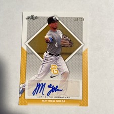 2016 Leaf Perfect Game National Showcase Yellow /25 Matthew Golda #BA-059 Auto