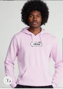 Adidas Men's Sweatshirt Emoji Hoodie Smiley Face Size Small Purple - Picture 1 of 9