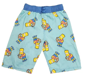 The Simpsons Juniors Bart Swimming Trunks Long Shorts Size L - Picture 1 of 5