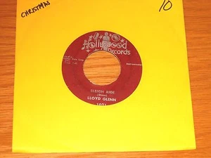R&B CHRISTMAS 45 RPM - LLOYD GLENN/CHARLES BROWN - HOLLYWOOD 1021 -"SLEIGH RIDE" - Picture 1 of 2