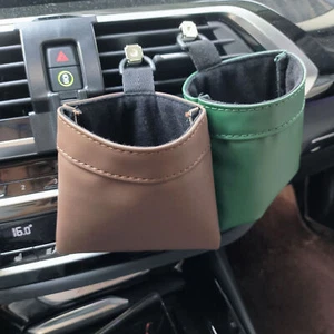 Car Vent Storage Pouch Waterproof Leather Car Seat Pocket Multifunctional richly - Photo 1 sur 10