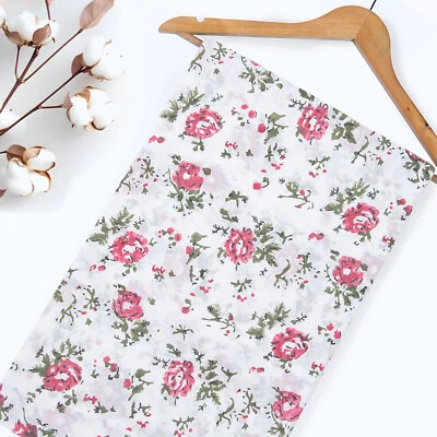 Tela floral bloque de algodón natural para mujer y niños por yarda Foto 1 de 4