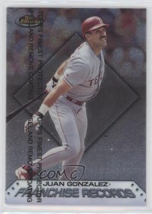 1999 Topps Finest Franchise Records Juan Gonzalez #FR4