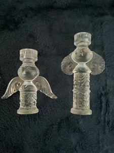 Bjorn Wilnblad Angel Candlesticks MCM Danish Glass VTG Art Glass HTF Box** - Picture 1 of 6