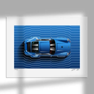 RH Porsche 911 D Fine Art Print 18x24 Hand Signed and Numbered Limited to 10 - Picture 1 of 2
