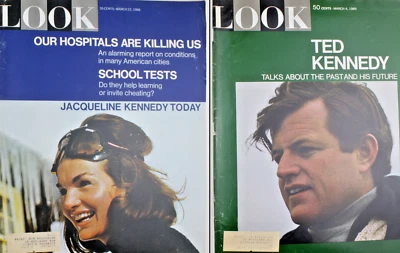 LOT 1966 1969 Look Magazine Ted & Jacqueline Kennedy Malcom X Willie Mays Titan - Image 1 of 4