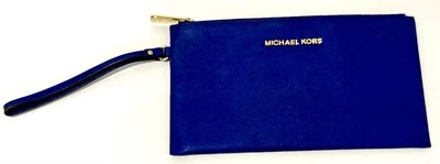 Michael Kors Wallet   Royal Blue Leather Zipper Pouch Wallet  Mercer - image 1 of 4