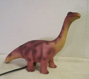 Dinosaurier Brontosaurus Tischlampe Nachtlicht Jura elektrisch lila 14" x 10" - Bild 1 von 9
