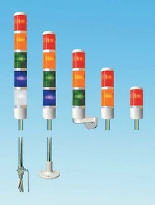 TEND TPTB4-L73ROG Segnale Torre Montaggio Palo Allarme Udibile Luce LED 24VAC/DC - Foto 1 di 2