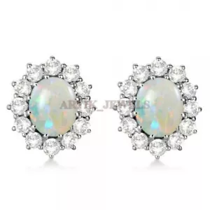 Natural Opal Gemstone with 925 Sterling Silver Cufflink #2438 - Picture 1 of 3