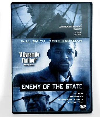 Enemy of the State (DVD, 1998, Widescreen) Like New !   Gene Hackman  Will Smith - Image 1 of 4