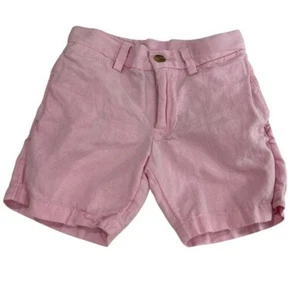 Polo Ralph Lauren Linen Blend Preppy Pink Flat Front Little Boy Shorts - Size 3 - Picture 1 of 7