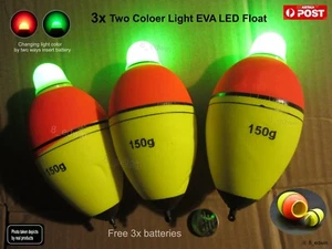 LED EVA 10g 80g 120g 150g Fishing Float Squid Yellow tail Kingfish Mulloway - Picture 1 of 18