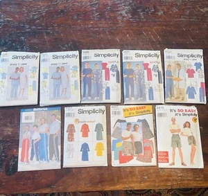 9 VINTAGE UNGESCHNITTENE Unisex SCHNITTMUSTER Simplicity 90er Herren Damen Peelings - Bild 1 von 14