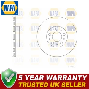 NAPA Front 1x Brake Disc Fits Volvo V70 S60 XC70 S80 2.0 2.4 D 2.5 TDi 31400739 - Picture 1 of 2