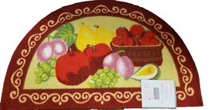 PRINTED NYLON KITCHEN RUG (18"x 30") FRUITS, by ST, slice - Picture 1 of 12