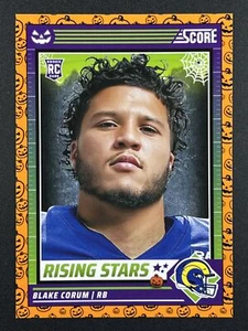 BLAKE CORUM RC 2024 Score-A-Treat #3 Rising Stars Orange Pumpkins Rams - Picture 1 of 2